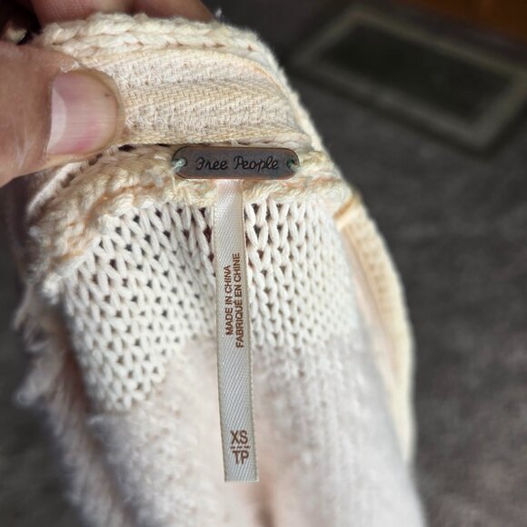 Free People Snow Drop Cardigan – Ivory/Pink – Size XS - Picture 5 of 5